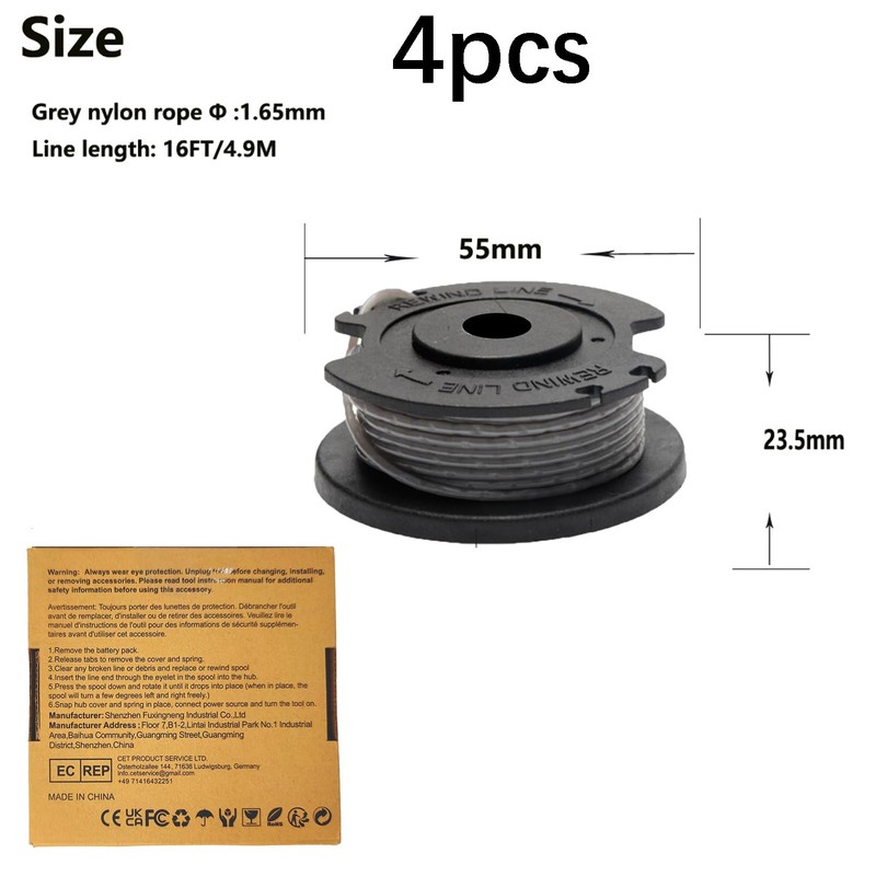 4 PCS Strimmer Spool,Strimmer Wire,Strimmer Spool Replacement,Strimmer Wire Replacement Spool,Grass
