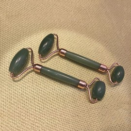 천연원석 아벤츄린 페이스롤러 얼굴마사지용 70g Natural Stone Aventurine Face Roller for Facial Massage 70g