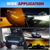 BraveWAY 2pcs 7inch LED Light Bar Dual Color Strobe Emergency