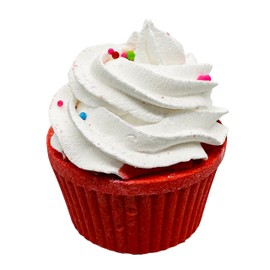 Dezicakes Cupcake Fizzy Organic Bath Bomb for Women- White Cupcake