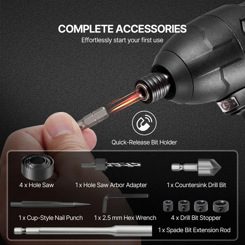 VEVOR Drill Bit Set, 246 Pieces Drill and Driver Bit