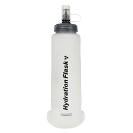 YAPJEB TPU Water Bottle, Portable, Leakproof Soft Flasks, Hydration Packs Accessories for Running, Hiking, Cycling (#04 White 500 ml/16.9 oz)