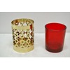 Traditional Church or Chapel Votive Candle with Red Globe, Solid