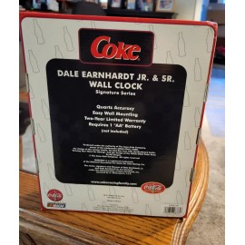 Dale Earnhardt Jr And Sr NASCAR & Coca Cola Round Wall Clock( Wholesale Pricing)