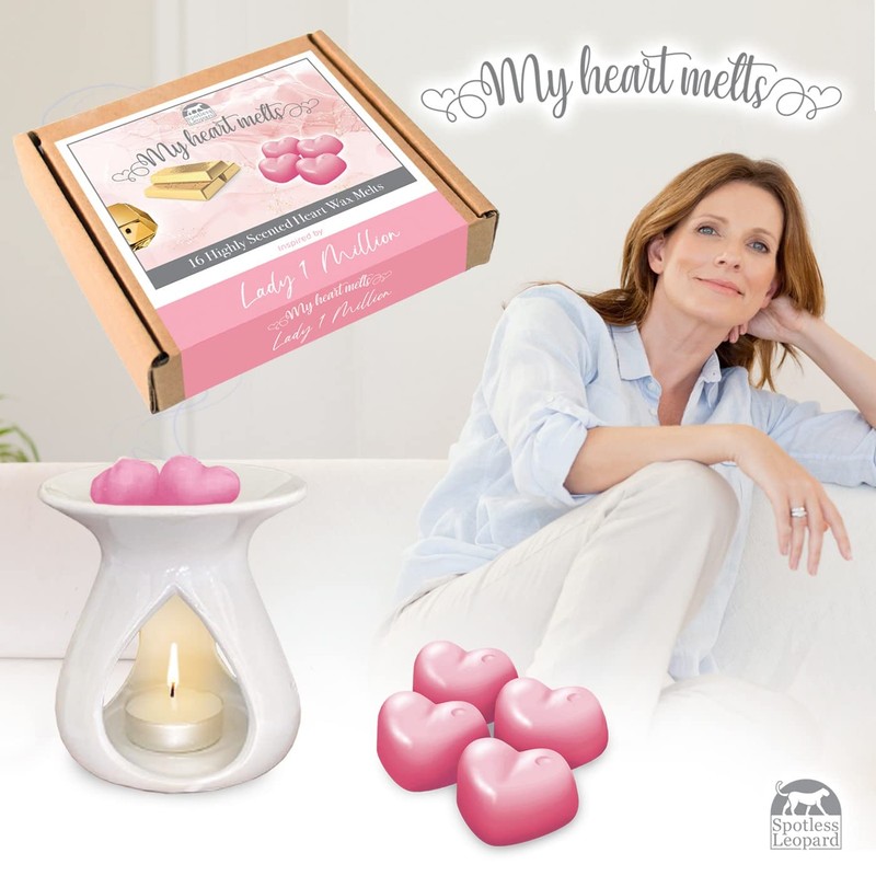 Lady Million Wax Melts - 16 x 5g Heart Shaped