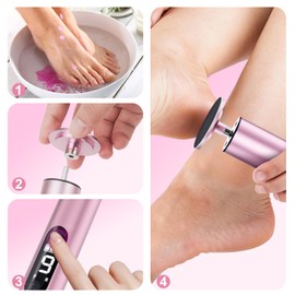 Hornhautentferner Elektrisch, 2 IN 1 Elektro-Hornhautentferner und Nagelschleifer Set, 9 Einstellbare Wiederaufladbarer Hornhaut Entfernen Fuß mit Digitaldisplay für Rissige Fersen, Hornhaut entfernen