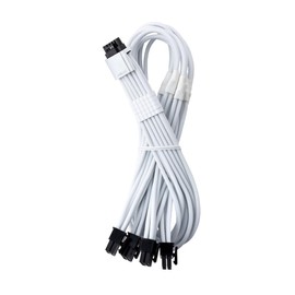 CableMod E-Series Pro ModMesh Sleeved 12V-2x6 12VHPWR StealthSense PCIe Cable for EVGA G/G+ / P/P+ / T (White, 16-pin to Quad 8-pin, 60cm)
