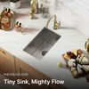 MENSARJOR Undermount Kitchen Sink, Premium 304 Stainless Steel Bar Sink,Single