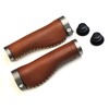 Letgoing Pure Leather Bicycle Handlebar Grips Inner Diameter 2.2cm Length
