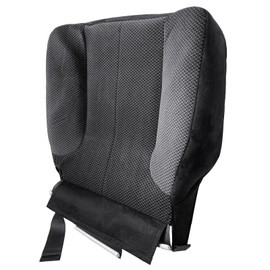 partszen Front Driver Passenger Bottom Top Cloth Black Seat Cover Fit for Dodge Ram 1500 2500 3500 2002-2005