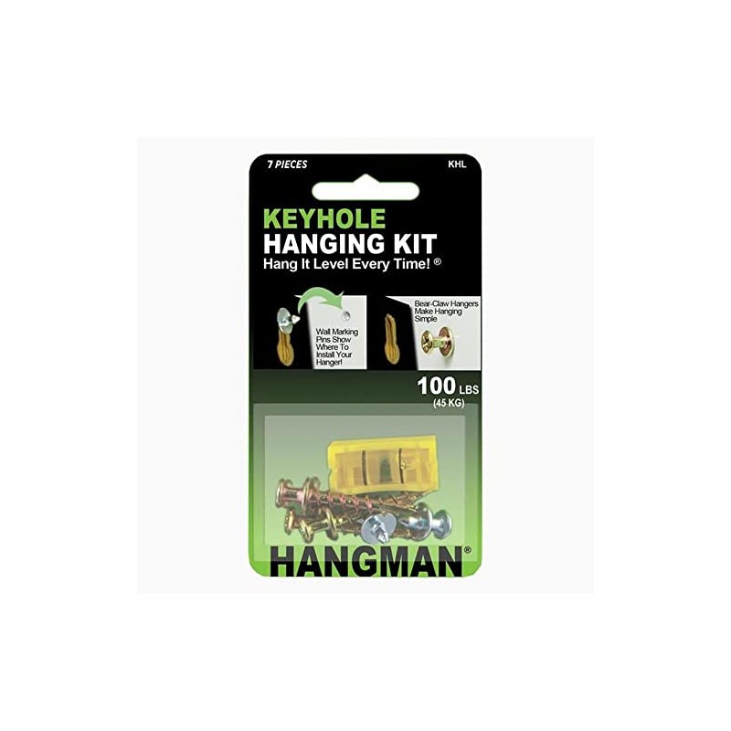 Hangman Gold Keyhole Hanging Kit 100 lb. 7 pk
