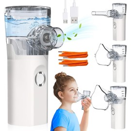Nebulizador Portátil de Malla para Niños y Adultos con 2 Mascarillas