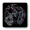 Fractal Artworks Cockapoo Coaster Set with Fractal Art Design. Black