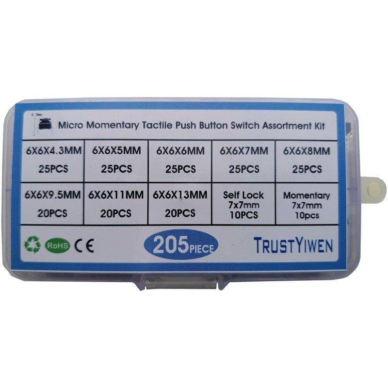 Micro Momentary Tactile Push Button Switch Assortment Kit 10 Values