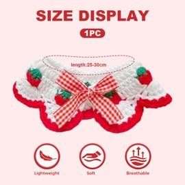 OuryTech Cat Collar, Cat Collar and Safety Collar, Breakaway Kitten Collar with Bow in Strawberry Design, Comfortable for Cats and Puppies