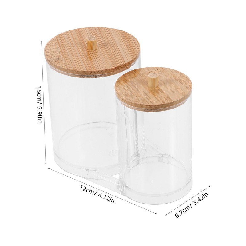 Baluue Bathroom Organizers and Storage Cotton Pad Dispenser Small Jars