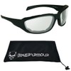 Bikershades Transitional Motorcycle Safety Glasses Photochromic CLEAR to GREY Lens