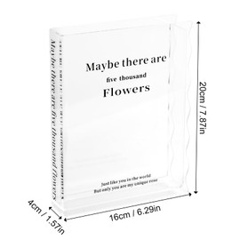 Nivofu Book Vase, New Clear Book Flower Vase, Transparent Book Vase for Flowers, Acrylic Flower Vase, Book Vase for Desktop Decoration, Modern Decorative Vase for Living Room, Office, Dining Table
