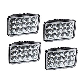 DOT 4PCS 4"X6" LED Headlights Compatible with Kenworth Peterbilt 378 357 379 Trucks - Rectangular Square Clear H4651/H4642/H4652/H4656/H4666/H4668/H6545 Headlamp Bulb Replacement Sealed Beam
