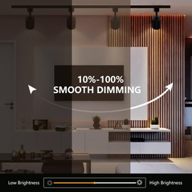 VANoopee 8 Pack J Type Track Lighting Heads 10W Dimmable LED Track Light Heads for Juno Track Light Replacement Fixtures Bright 3000K Warm White Ceiling Spotlight, Flicker Free CRI90+ 24° 800lm Black