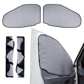 Living in a Bubble Insulated Blackout Window Covers for Ford Transit 2015-Current Mid & High Roof. Van Life Essentials & Camper Van Accessories (Driver/Passenger Door 2015-Current)