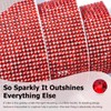 Bling Red Rhinestone Sheets Self Adhesive, 9.4x15.8 Inch