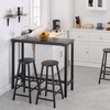 Mr IRONSTONE Bar Table, 39" High Top Pub Table Rectangular