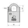 BASI Solid padlock, width 50 mm, safety lock with coated
