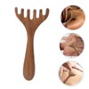 FRCOLOR 2pcs Scalp Scrubber Tool Wooden Comb Gua Sha Massager