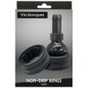 Set of 2 Black Stainless Steel & Plush Spill Proof