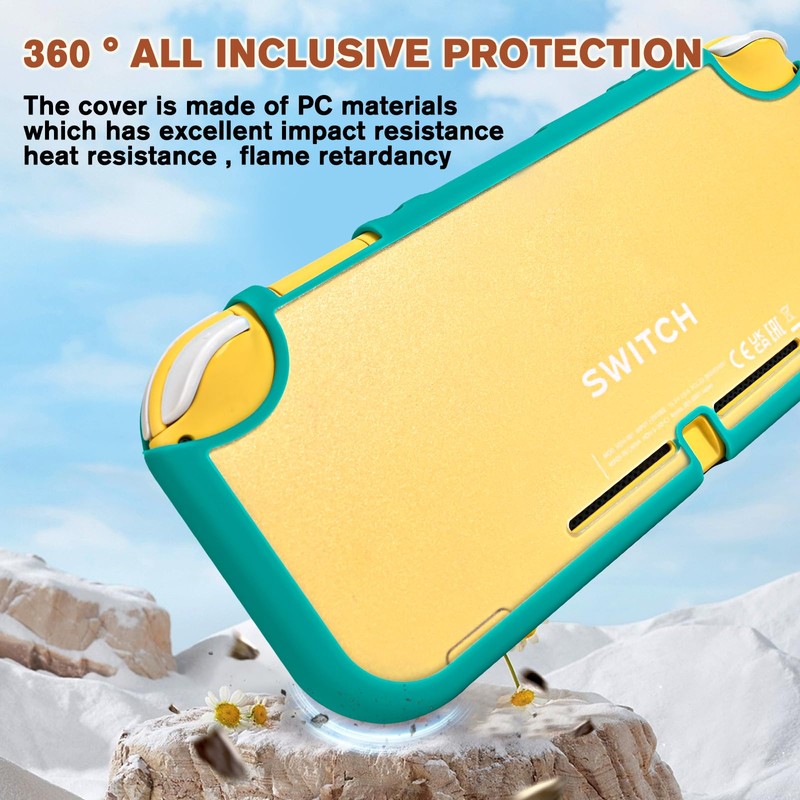 DLseego Case for Switch Lite, Anti Scratch Frosted Translucent White