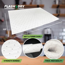 FlashDry Oil Absorbent Roll – High Absorbency of Oil-Based Liquids, Water-Repellent, Tear-Resistant, Premium Mats, Ideal for Garage, Driveway, Automotive, Marine Use, 15” in x 144' ft