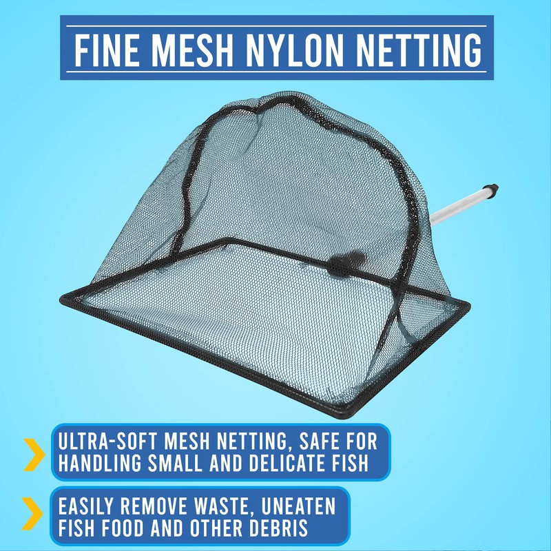Fine Mesh Fish Tank Net with Long Handle – Aquarium