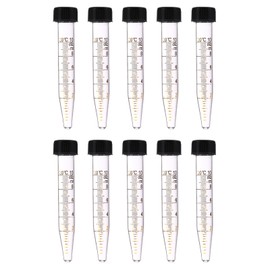 PATIKIL 10ml Centrifuge Tubes, 10 Pcs Glass Graduated Centrifuge Vials with Screw Cap Conical Bottom Test Tube Storage Container for Sample Laboratory Liquid