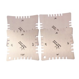 RuiJOTWAT 4pcs Notched Radius Gauges Guitar Notched Radius Gauges for measuring fingerboard radius with strings