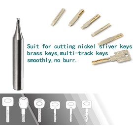 AVETUL Key Machine Milling Cutter for WENXING Q33 DEFU 368A Vertical Key Machine, 0.9mm Carbide Cutter End Mill For Laser Key Machines with Speeds Over 5000 rpm Spiral Cutting Edge Design, 0.9mm(2pcs)