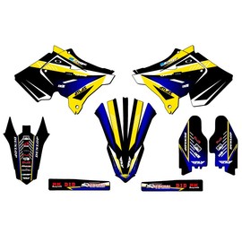 2001-2014 fits POLISPORT Restyle (RMZ Style) RM 250 Surge Yellow Senge Graphics Base Kit Compatible with Suzuki