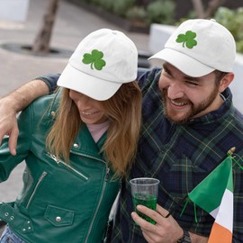 JZYEGSW st Patricks Day hat Green Baseball Cap Shamrock Embroidered for Man Women Funny