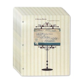 Meadowsweet Kitchens 3 x 5 Vintage Recipe Card Holders for 3 Ring Binders