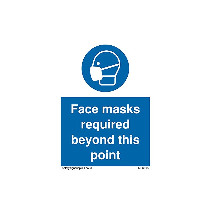 Pack of five - Face masks required beyond this point