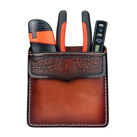 Tourbon Genuine Leather Pocket Protector for Men Durable Tool Pouch for Jeans Shirts Pocket Sleeve for Pens and Tools (Large)