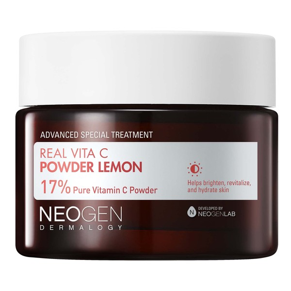 DERMALOGY by NEOGENLAB Vita C Powder Lemon 0.70 oz (20g) - Mix to Boost other Facial Skin Care - Brightening & Radiance Boosting Vitamin C Powder for Skin with 17% Ascorbic Acid - Korean Skin Care