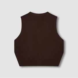 JAJU [JAJU/자주] 여 V넥 베스트_브라운 [JAJU] Women's V-Neck Vest_Brown