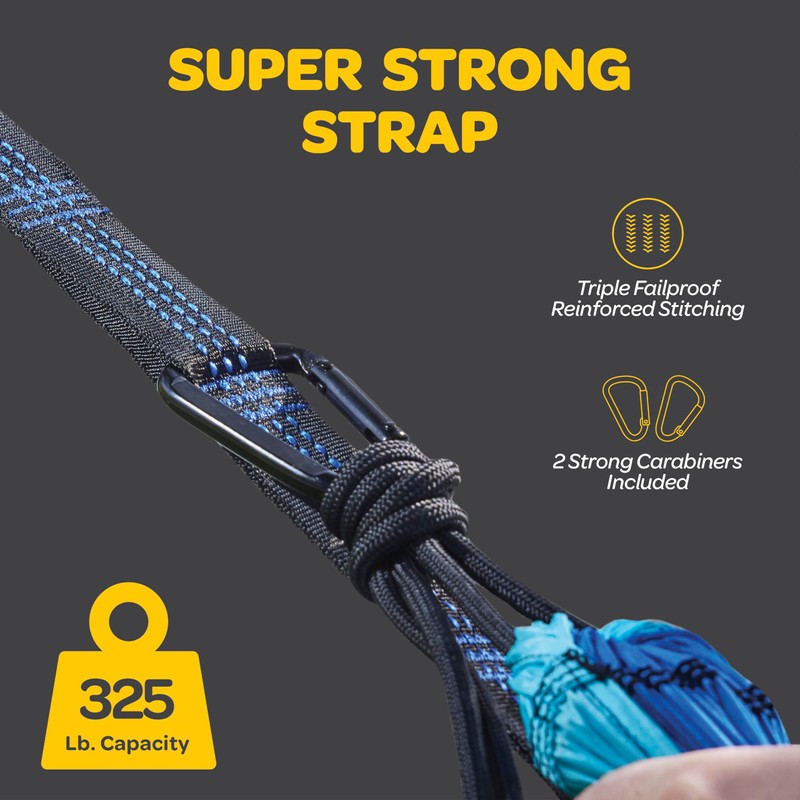 Durable Hammock 400 lb Capacity, Nylon Camping Hammock Chair -