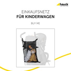 Hauck Universal Einkaufsnetz für Kinderwagen, Buggy, Sportwagen, Jogger, Geschwisterwagen, 36 x 50 cm, Einfache Befestigung (Schwarz)