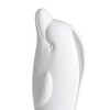 Dolphin Ceramic Toilet Brush Holder with Plastic Brush Set-White by