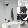 LIWEIKE 3 Handle Tub Shower Faucet, Matte Black Three Handles