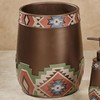Valley View Wastebasket Multi Warm, Hand-Painted, Made of Resin, Shades