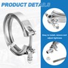 sourcing map 3.5" V Band Clamp 304 Stainless Steel for
