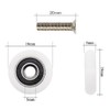 YUANQIAN 8 x White Shower Door Runners 19mm with Screws